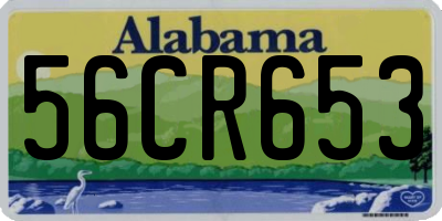AL license plate 56CR653