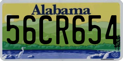 AL license plate 56CR654