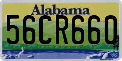 AL license plate 56CR660