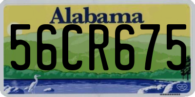 AL license plate 56CR675