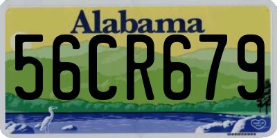 AL license plate 56CR679