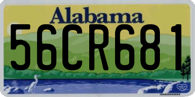 AL license plate 56CR681