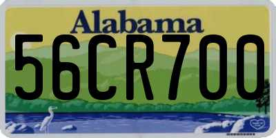 AL license plate 56CR700