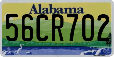 AL license plate 56CR702