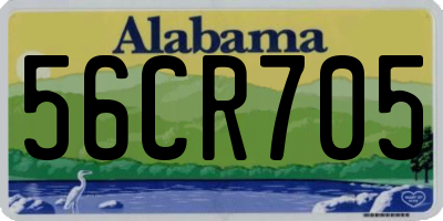 AL license plate 56CR705