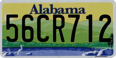 AL license plate 56CR712