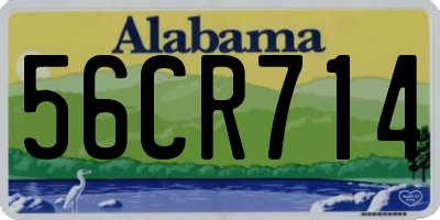 AL license plate 56CR714