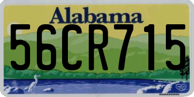 AL license plate 56CR715