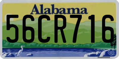 AL license plate 56CR716