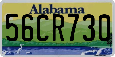 AL license plate 56CR730