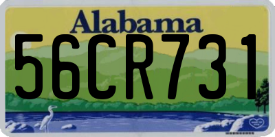 AL license plate 56CR731