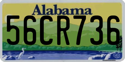 AL license plate 56CR736