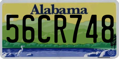 AL license plate 56CR748