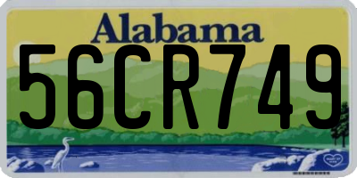 AL license plate 56CR749