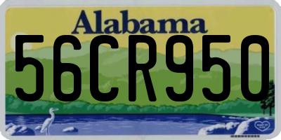 AL license plate 56CR950