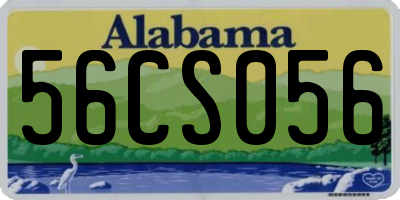 AL license plate 56CS056