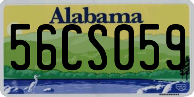 AL license plate 56CS059