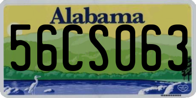 AL license plate 56CS063