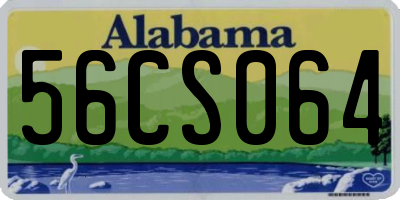 AL license plate 56CS064