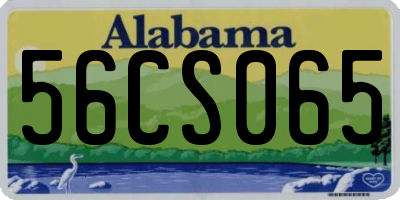 AL license plate 56CS065