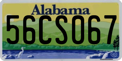 AL license plate 56CS067