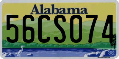 AL license plate 56CS074