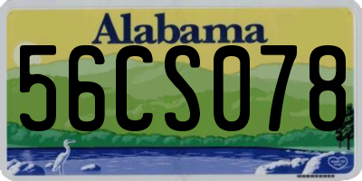 AL license plate 56CS078