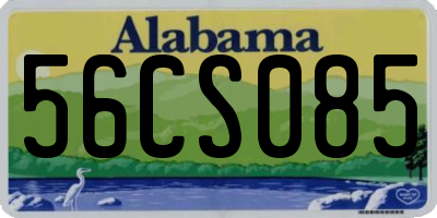 AL license plate 56CS085
