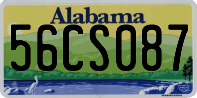 AL license plate 56CS087