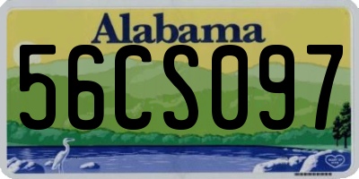 AL license plate 56CS097