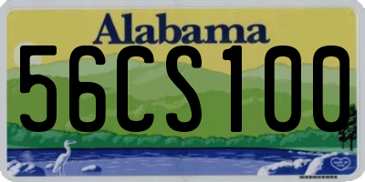 AL license plate 56CS100