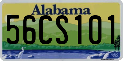 AL license plate 56CS101