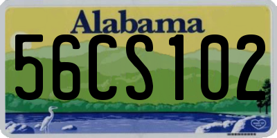 AL license plate 56CS102