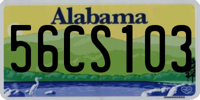 AL license plate 56CS103
