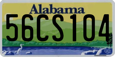 AL license plate 56CS104