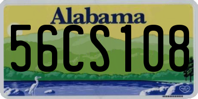 AL license plate 56CS108