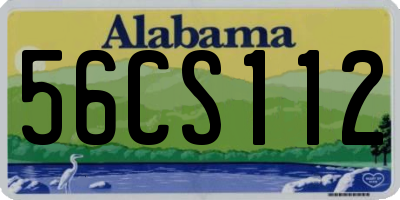 AL license plate 56CS112