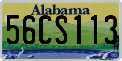 AL license plate 56CS113