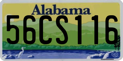 AL license plate 56CS116
