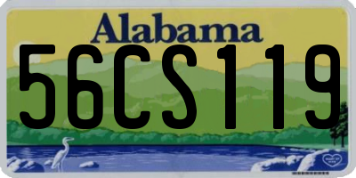 AL license plate 56CS119