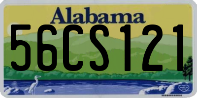 AL license plate 56CS121