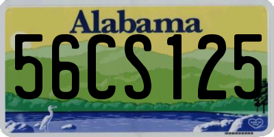 AL license plate 56CS125