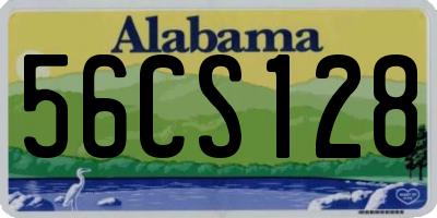 AL license plate 56CS128