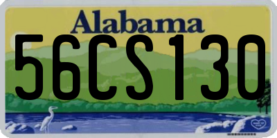 AL license plate 56CS130