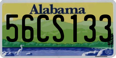 AL license plate 56CS133
