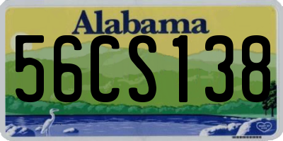 AL license plate 56CS138
