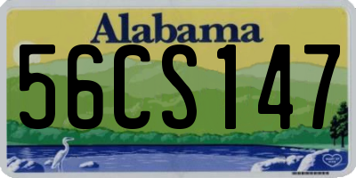 AL license plate 56CS147