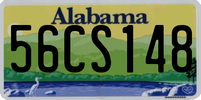 AL license plate 56CS148