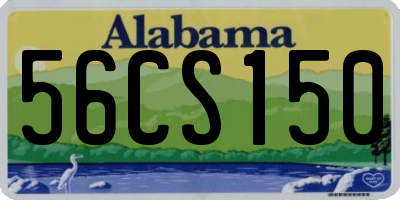 AL license plate 56CS150