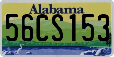 AL license plate 56CS153